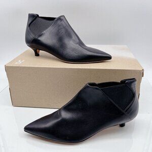 BOSS Janet Women’s Ankle Boots Black Leather Low Kitten Heels EU 36.5 US 6.5